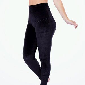 Shapermint EMPETUA Velvet High Waisted Shaping Leggings Size L